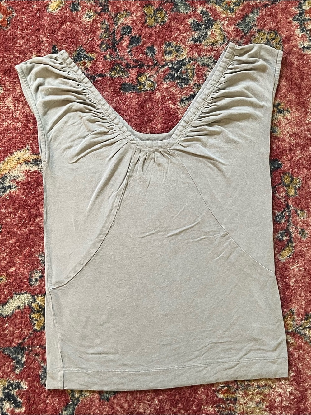 Calvin Klein Ruched Scoop Neck Tank Gray Women’s size small